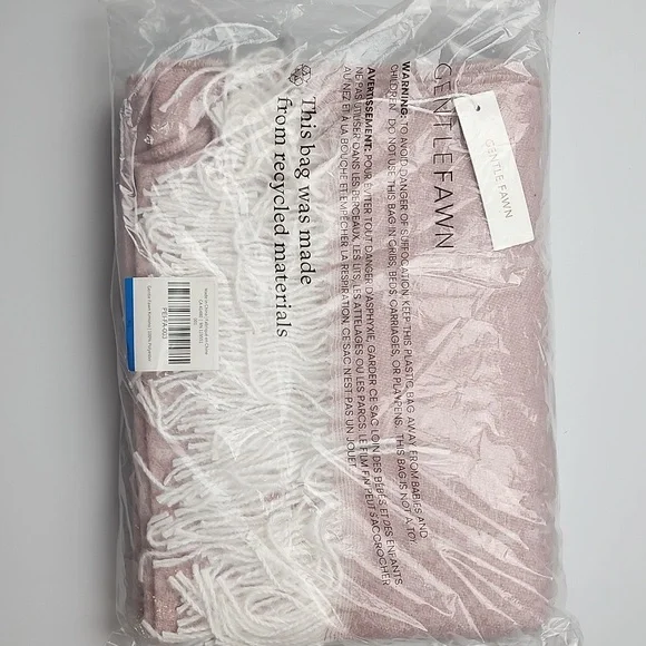 New Gentle Fawn Hermosa Reversible Blush Fringe Hem Kimono Cardigan M/L - Picture 7 of 9